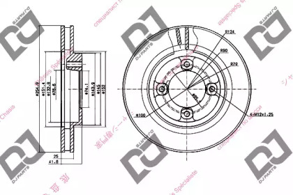 Тормозной диск DJ PARTS BD2028